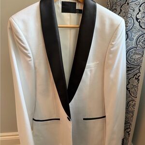 ASOS Ivory Tuxedo Jacket with Ebony Lapel